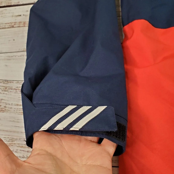 Adidas 10K Riding Jacket Mens XL Navy Red Hooded Windbreaker Snowboard Gorpcore - Picture 14 of 16